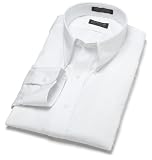 Arrow Men's Wrinkle Free Pinpoint Solid Long Sleeve, White, 15.5 - 32/33