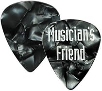 Musician's Friend Standard Celluloid Guitar Picks 1 Dozen, Black Pearl Medium