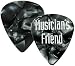 Musician's Friend Standard Celluloid Guitar Picks 1 Dozen, Black Pearl Medium