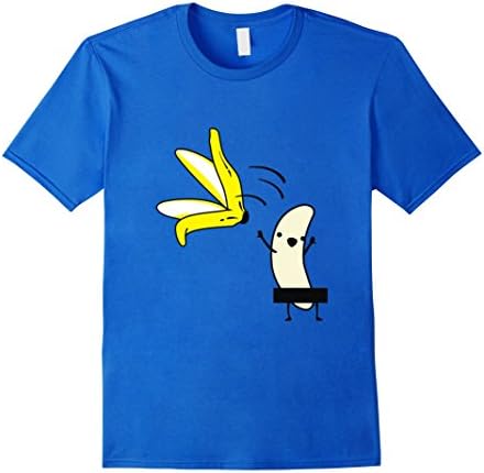 Men's Banana Striptease T Shirt Medium Royal Blue