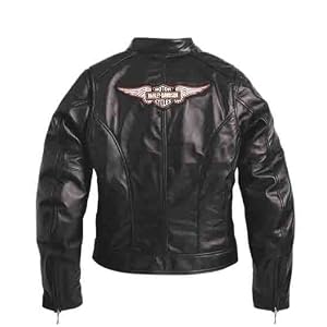 Harley-Davidson® Women's Classic Leather Jacket. Midweight leather. Embroidered graphics. 98153-09VW