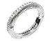 Jewelry : Diamonds Set in Hand Engraved Wedding Band in 18k White Gold Ring Size 6.5 (T.w 0.70)