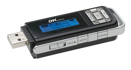 - DK Digital MP 052 Tragbarer MP3-Player 2 GB mit FM-Tuner schwarz/silber ( incl.: 50 EUR Reisegutschein )