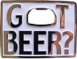 "Got Beer?" WHITE Rectangular Metal Bottle Opener Belt Buckle
