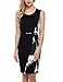 ANGVNS Womens Wear to Work Bodycon Elegant Asymmetric Belted Pencil Dress
