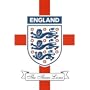 (24x36) England Football Association (The Three Lions, National Team Crest) Sports Poster Print