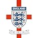 (24x36) England Football Association (The Three Lions, National Team Crest) Sports Poster Print