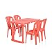 Varmora 1+4 Dinning Table Set Relish (Red) RS.4835.00