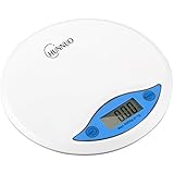 Chunnuo 11lb/5kg Digital Multifunction Kitchen and Food Scale with Hang On Function, Beautiful Blue Round Style