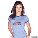 Cleveland Cavaliers Blue Retro Ringer with Swarovski Crystal by Majestic Threads