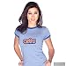 Cleveland Cavaliers Blue Retro Ringer with Swarovski Crystal by Majestic Threads