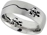 Stainless Steel 3/8 in. (9 mm) Comfort Fit Band w/ Lizard Cut-Outs (Available in Sizes 7 to 14)