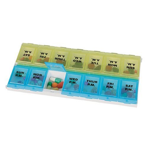 7-Day AM/PM Locking Pill Reminder
