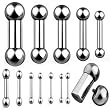 Surgical Steel Externally Threaded Barbell 4G - Length: 3-4 - Sold as a Pair