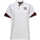 Russell Mississippi State Bulldogs White Team Issue Coaches Polo