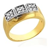 10K Yellow Gold 0.36ctw. Diamond Gents Ring