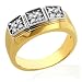 Jewelry : 10K Yellow Gold 0.36ctw. Diamond Gents Ring