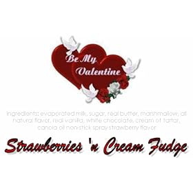 "Be My Valentine" Strawberries 'n Cream Fudge Box