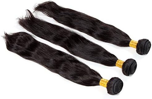 Goldenperfect Brazilian Remy Hair Natural Wave 3 Bundles 100% Real Human Hair (20"20"20", 1B# Off Black)