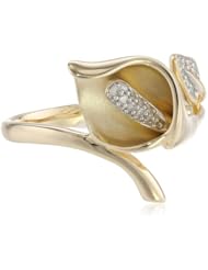 10K Gold Calla Lily Diamond Ring (1/10 Cttw, I-J Color, I2-I3 Clarity)