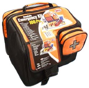 Automotive Parts and Accessories: 100 Piece Roadside Emergency Safety Kit  Orange Bag 