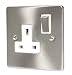 Kitchen & Housewares : SATIN CHROME 1 GANG 13 AMP SWITCHED SOCKET  C409BCW