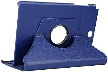 Dengpin PU Leather Litchi Grain Multi Angle 360 Degree Rotating Flip Stand Smart Cover Case for Samsung Galaxy Tab A 9.7 P550 P555 9.7'' Inch Tablet(Dark Blue)