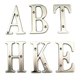 BOLTON 3 Inch Solid Brass House Letters Satin Nickel Finish Available A-Z Price Is For EACH Letter. Please Send Us An Email To Let Us Know What Letters You Need