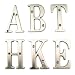BOLTON 3 Inch Solid Brass House Letters Satin Nickel Finish Available A-Z Price Is For EACH Letter. Please Send Us An Email To Let Us Know What Letters You Need
