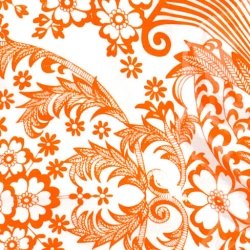 Gloveables Rubber Gloves -Citrus/Orange Lace