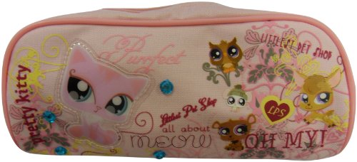 Imagen principal de ATM A0903788 - Estuche portalápices de tela, 10.5 x 11.5 x 3.5 cm, color beige y rosa