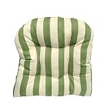 Wicker Patio Furniture Chair Cushion - South Beach Moss Stripe by Southern Home Accents