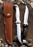 Model 1769 CUTCO Hunting Knives with leather sheaths. 5-3/8