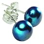 Saphirblauwen Perlenohrstecker in 925 Sterlingsilb&hellip von Anderson & Webb