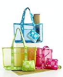 Ready-to-Go Mesh Tote with Straw Mat