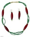 Agate jewelry set, 'Happiness'