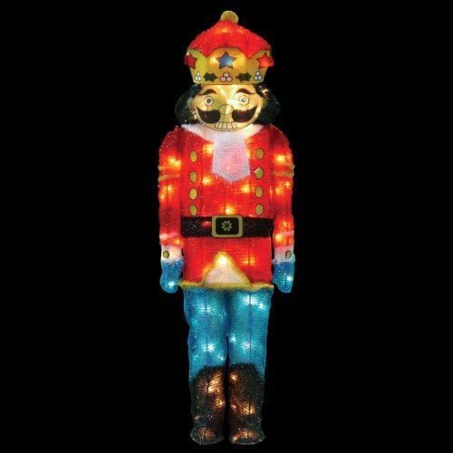 Christmas Candy Cane Lane 60 in. Pre-Lit 3D Outdoor Yard Sculpture Nutcracker by Candy Cane Lane