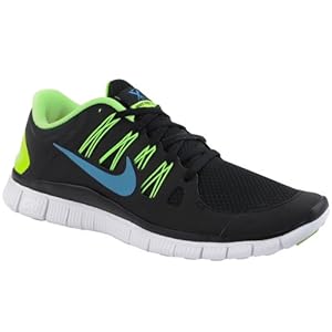 Nike Mens Free 5.0+ Running Shoes Black/Blue Hero/Flash Lime/White 579959-043 Size 11.5