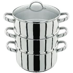 Judge 22cm 3 Tier Multi Steamer with Glass Lid
