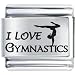 Pugster I Love Gymnastics Laser Italian Charm