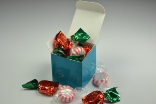Turquoise 2" X 2" X 2" Glossy Wedding Favor Candy Gift Box - Pack of 50 by Premium Gift Boxes