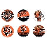CINCINNATI BENGALS OFFICIAL LOGO BUTTON 6-PACK