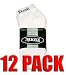 Etonic Womens Cushioned Ankle Socks - 12 Pack White