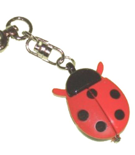 Retro Red Ladybug Beetle Key Chain Pocket Watch with Lobster Claw - Gift Boxed