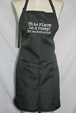 Black Embroidered Apron This place is a dump, but the food is good
