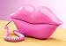 Gorgeous Pink Lips Metallic Finish Telephone/Phone
