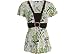 Misses AGB Bright Future Green & Brown Floral Top