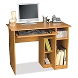 Bestar Basic Small Wood Computer Desk in Cappuccino Cherry