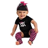 Rubie's Costume Co Newborn Baby-girls Onesie, Pink/Black, 6-9 Months
