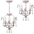 Wrought Iron Mini Chandelier - Blush (12 x 12")